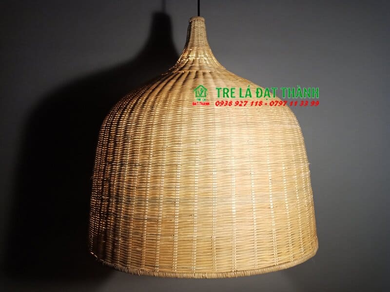 Đèn Lồng Mây Cổ Chai Nâu - DMT025
